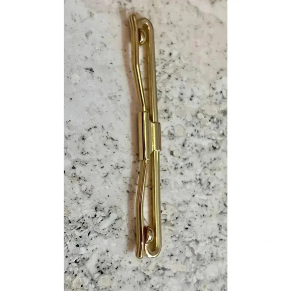 Vintage Gold Scarf Holder Collar Bar‎ Tie Clip - Picture 4 of 8